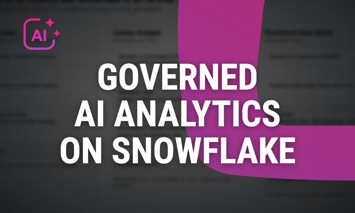 Governed AI analytics on Snowflake: who writes the SQL when finance asks