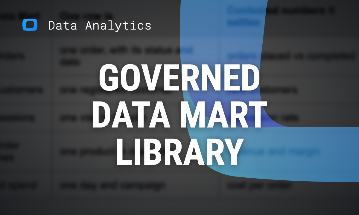 How to build a governed Data Mart library: start with the numbers people argue about
