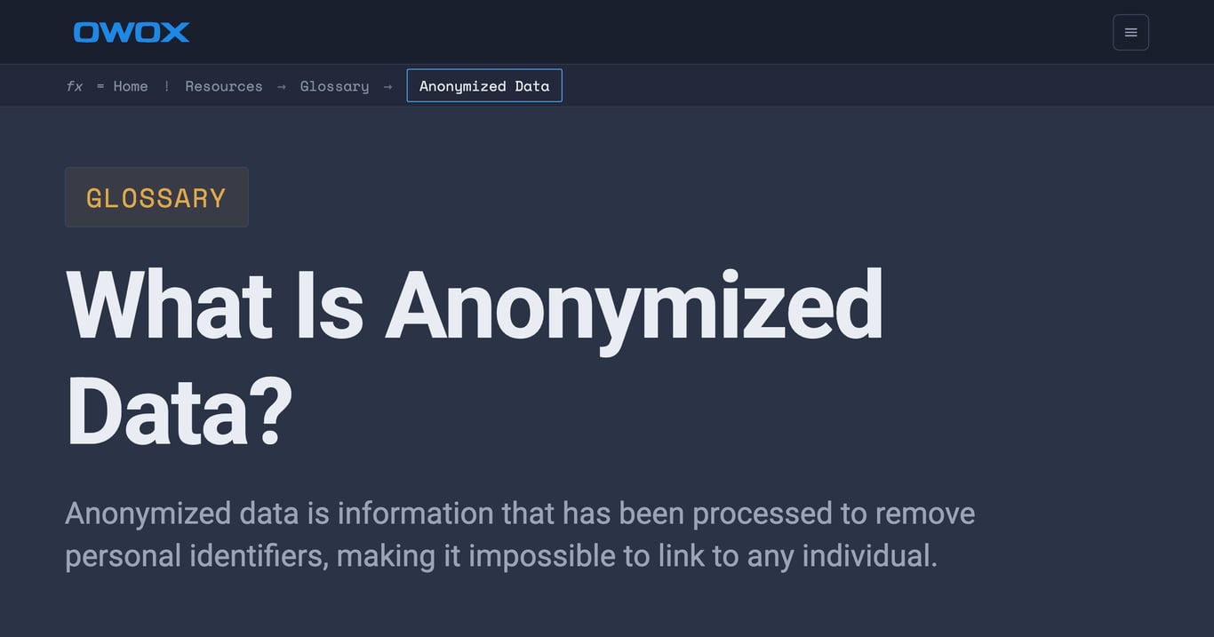 Anonymized Data