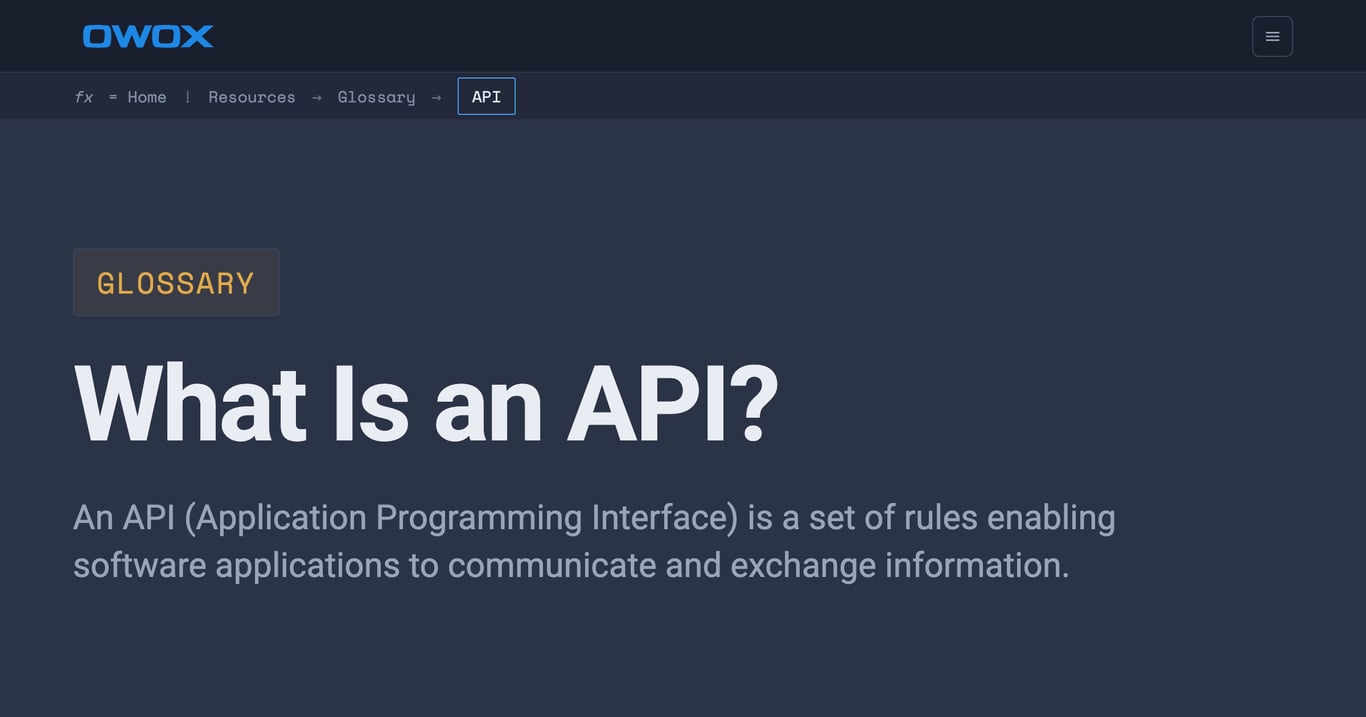 API