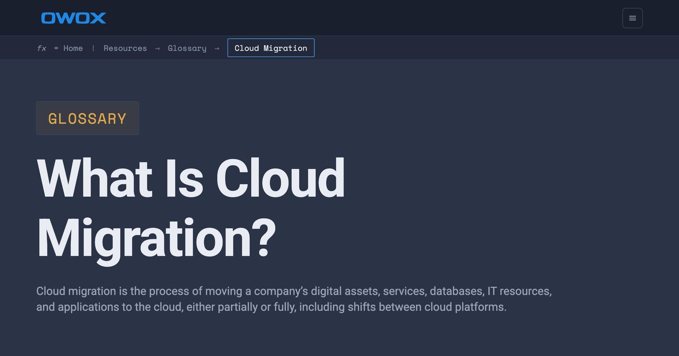 Cloud Migration