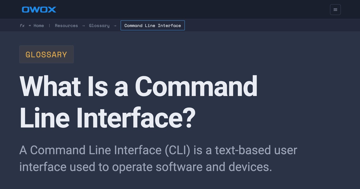 Command Line Interface (CLI)