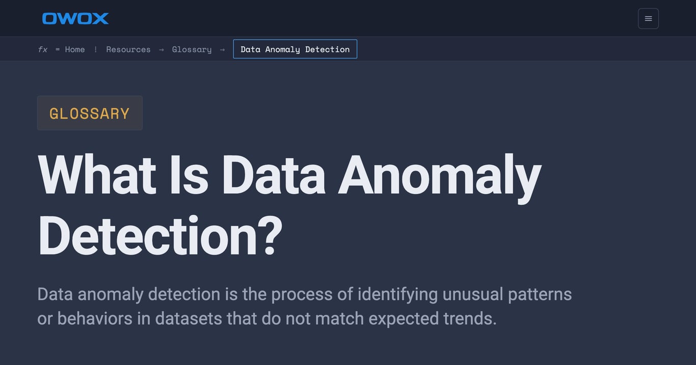 Data Anomaly Detection