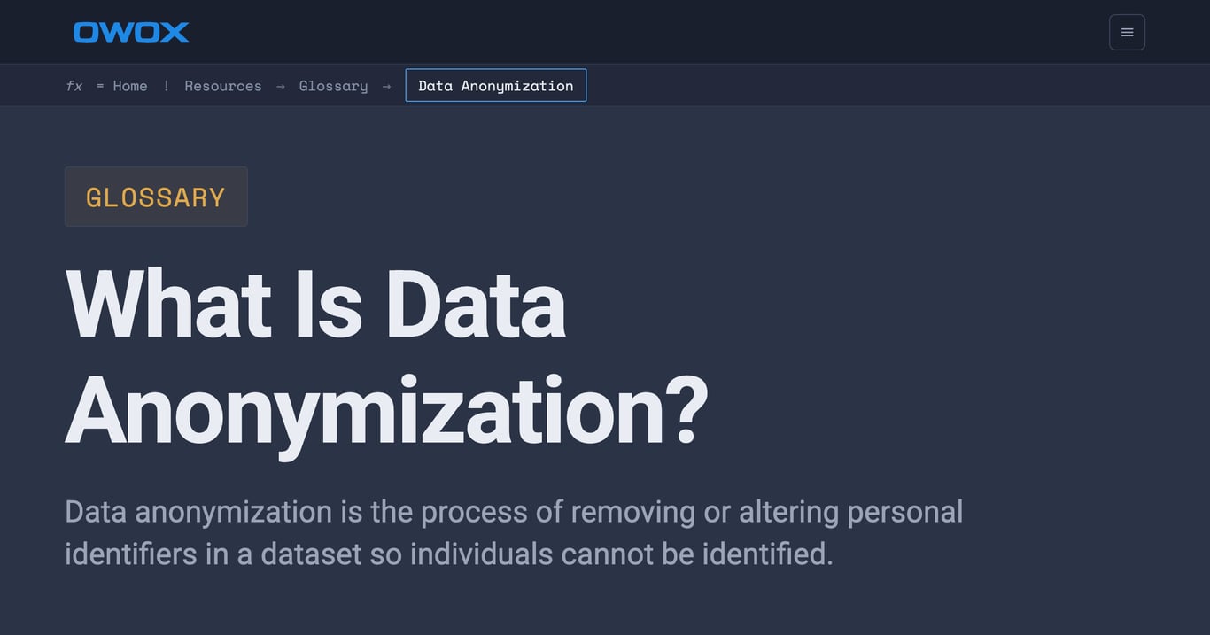 Data Anonymization