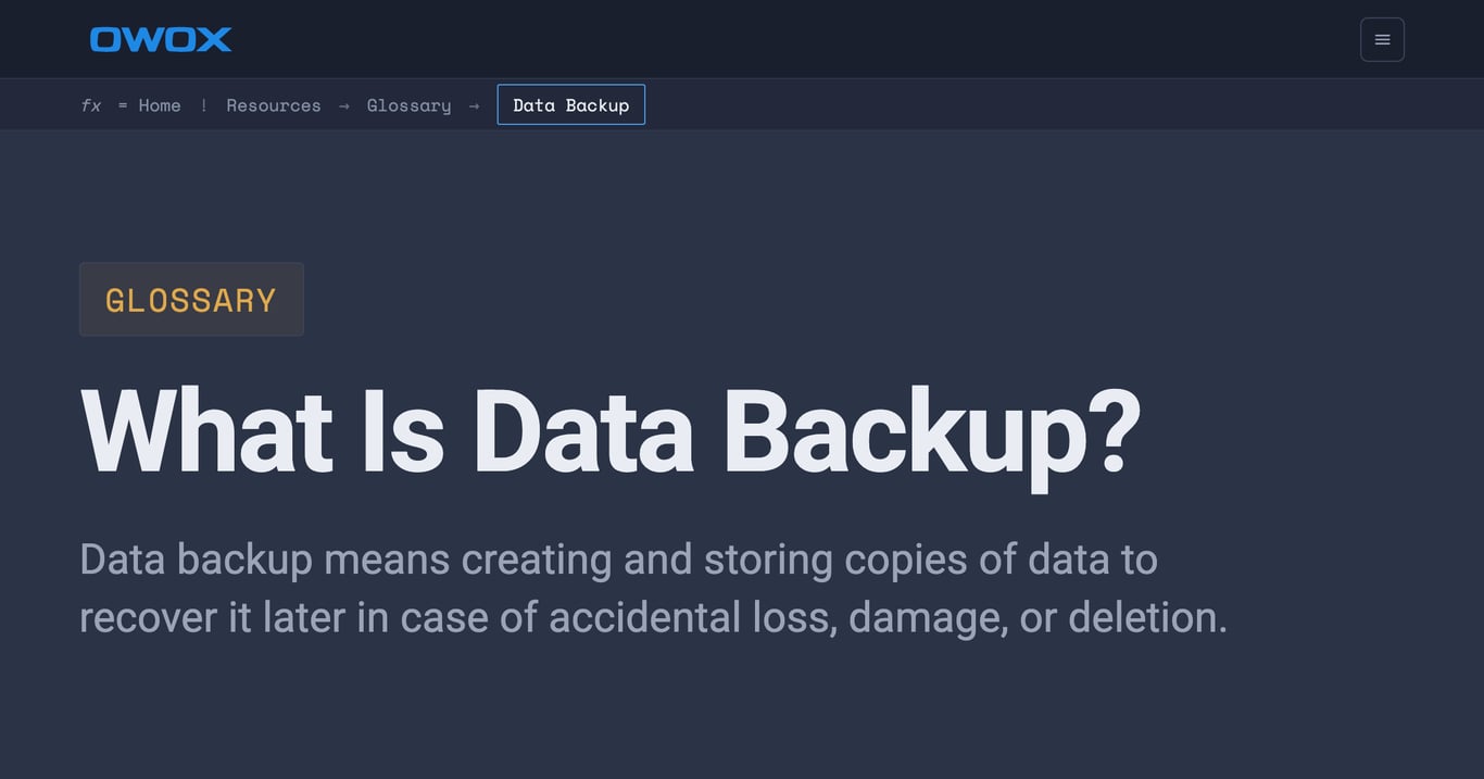 Data Backup