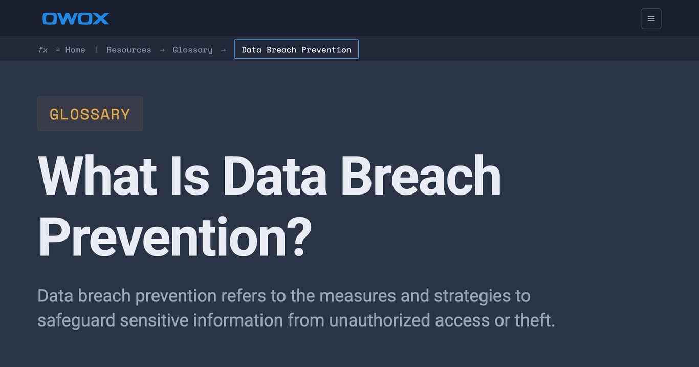Data Breach Prevention