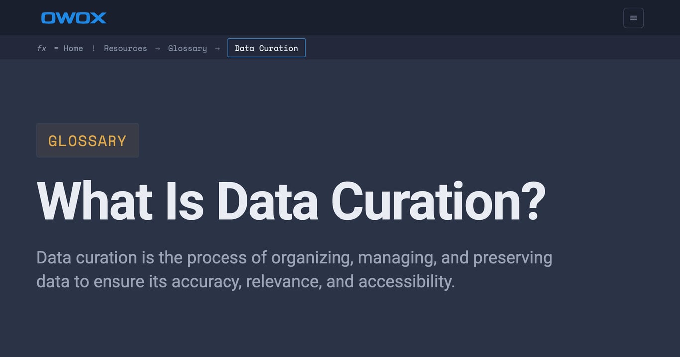 Data Curation