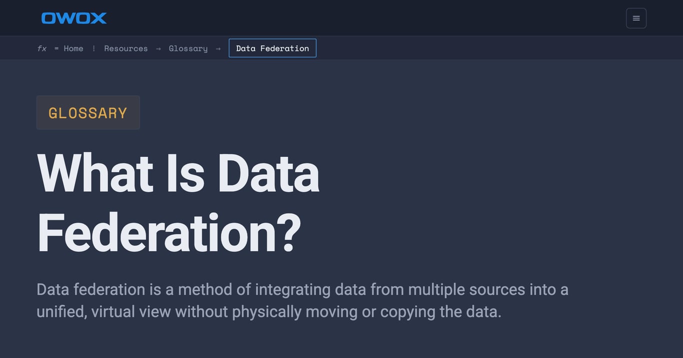 Data Federation