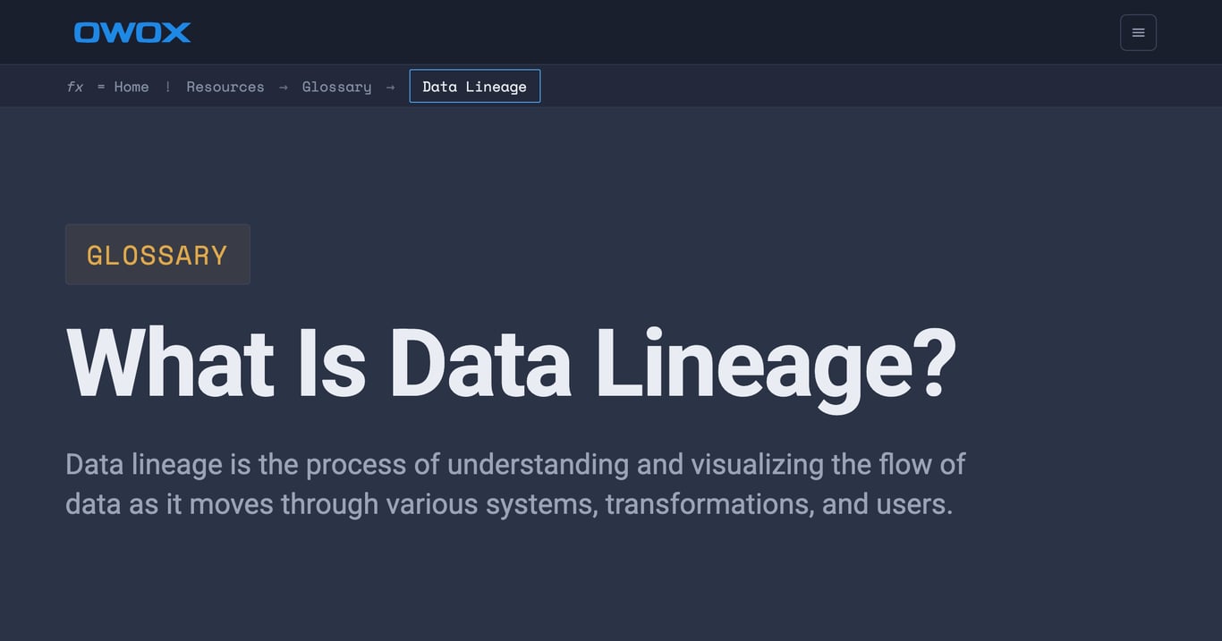 Data Lineage