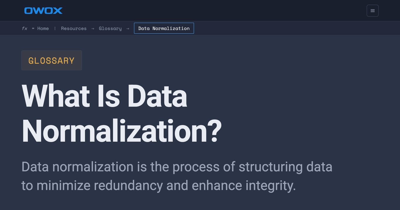 Data Normalization