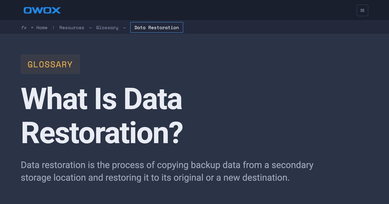 What Is Data Restoration? Methods & Practices