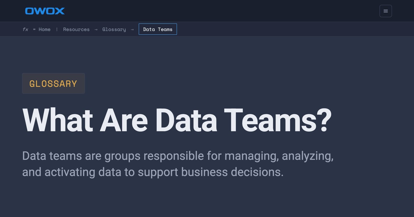Data Teams