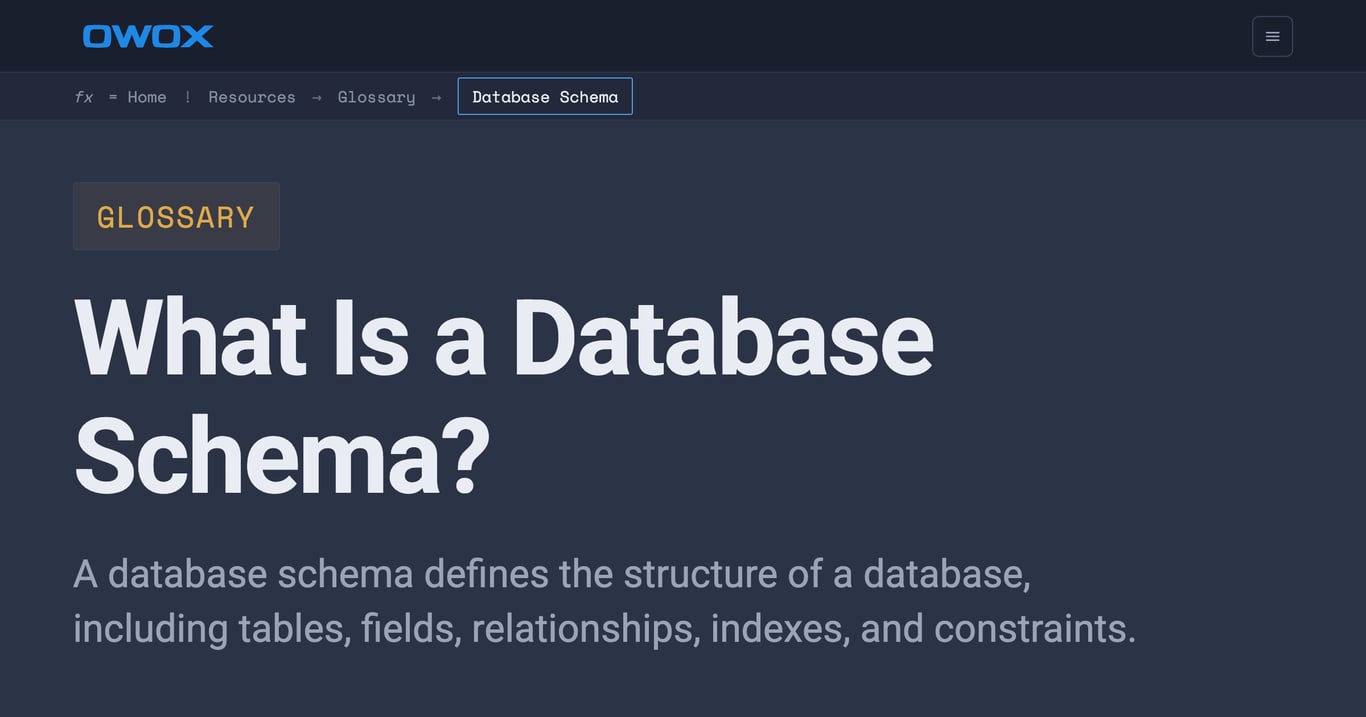 Database Schema