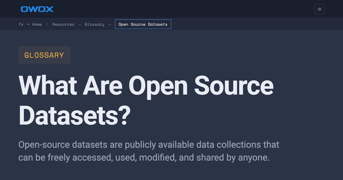 Open-Source Datasets