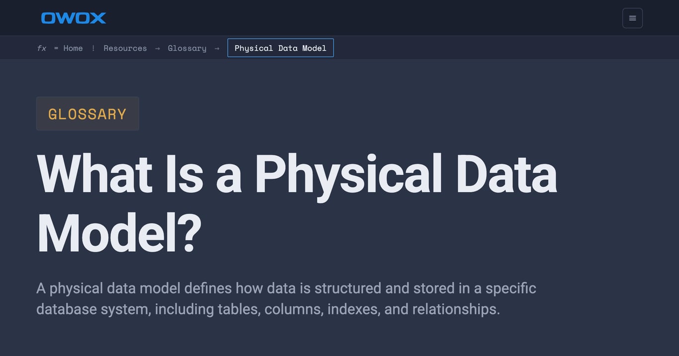 What Is a Physical Data Model? Definition & Guide