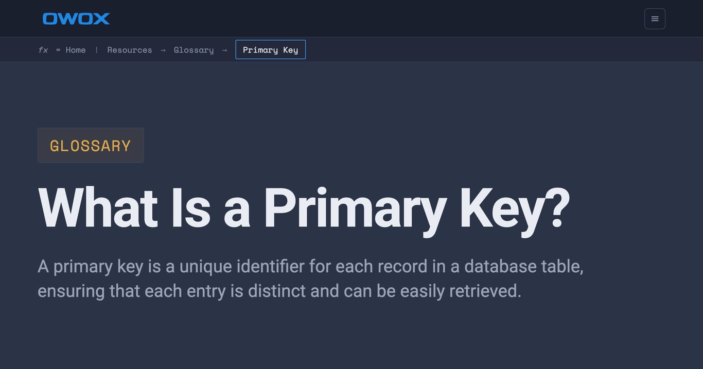 What Is a Primary Key? Definition & Examples