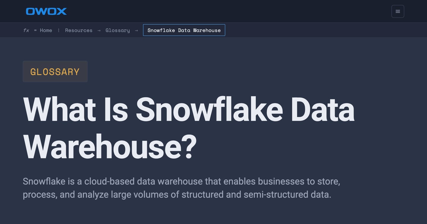 Snowflake Data Warehouse: Overview & Guide