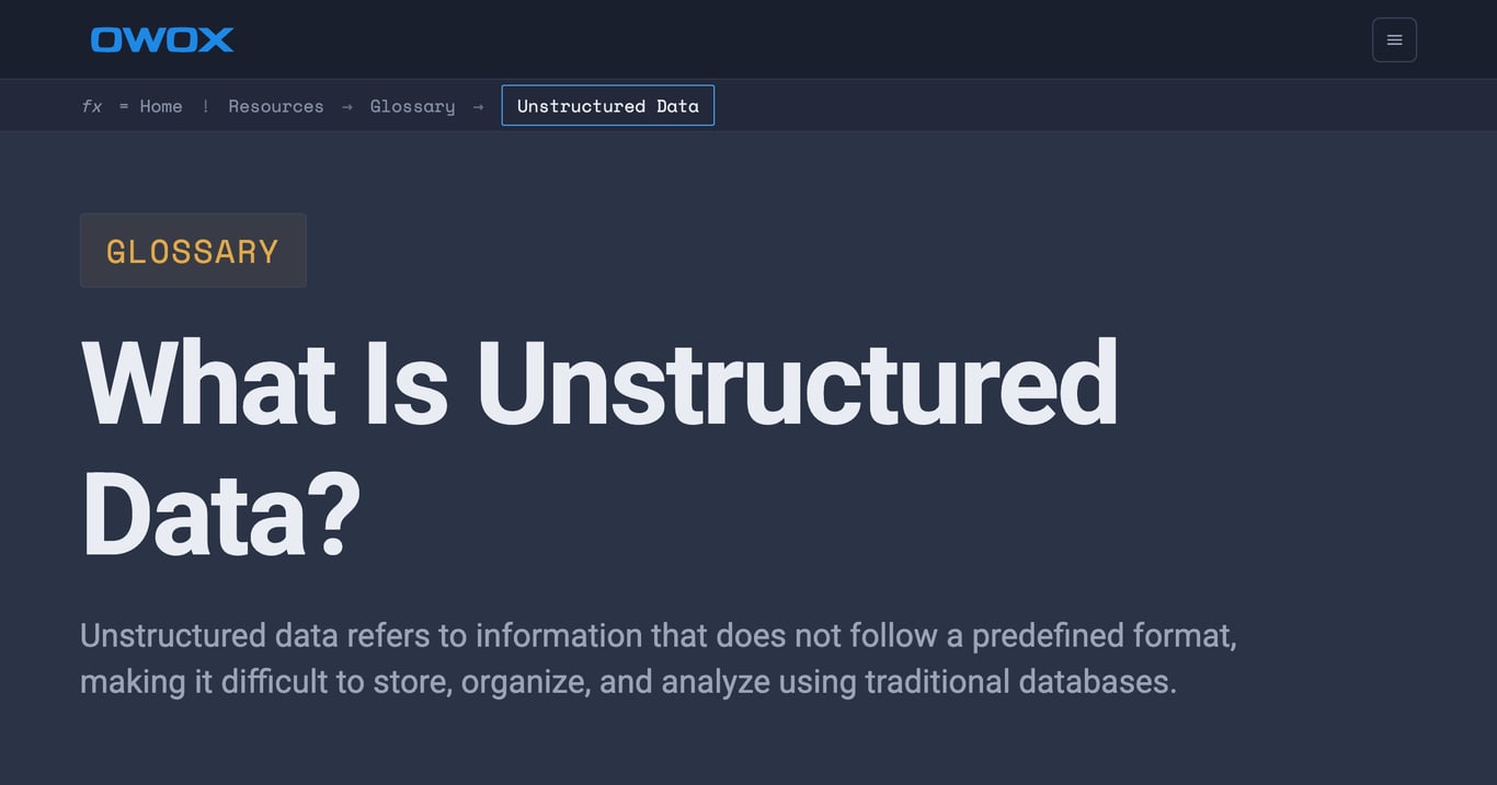 What Is Unstructured Data? Guide & Examples