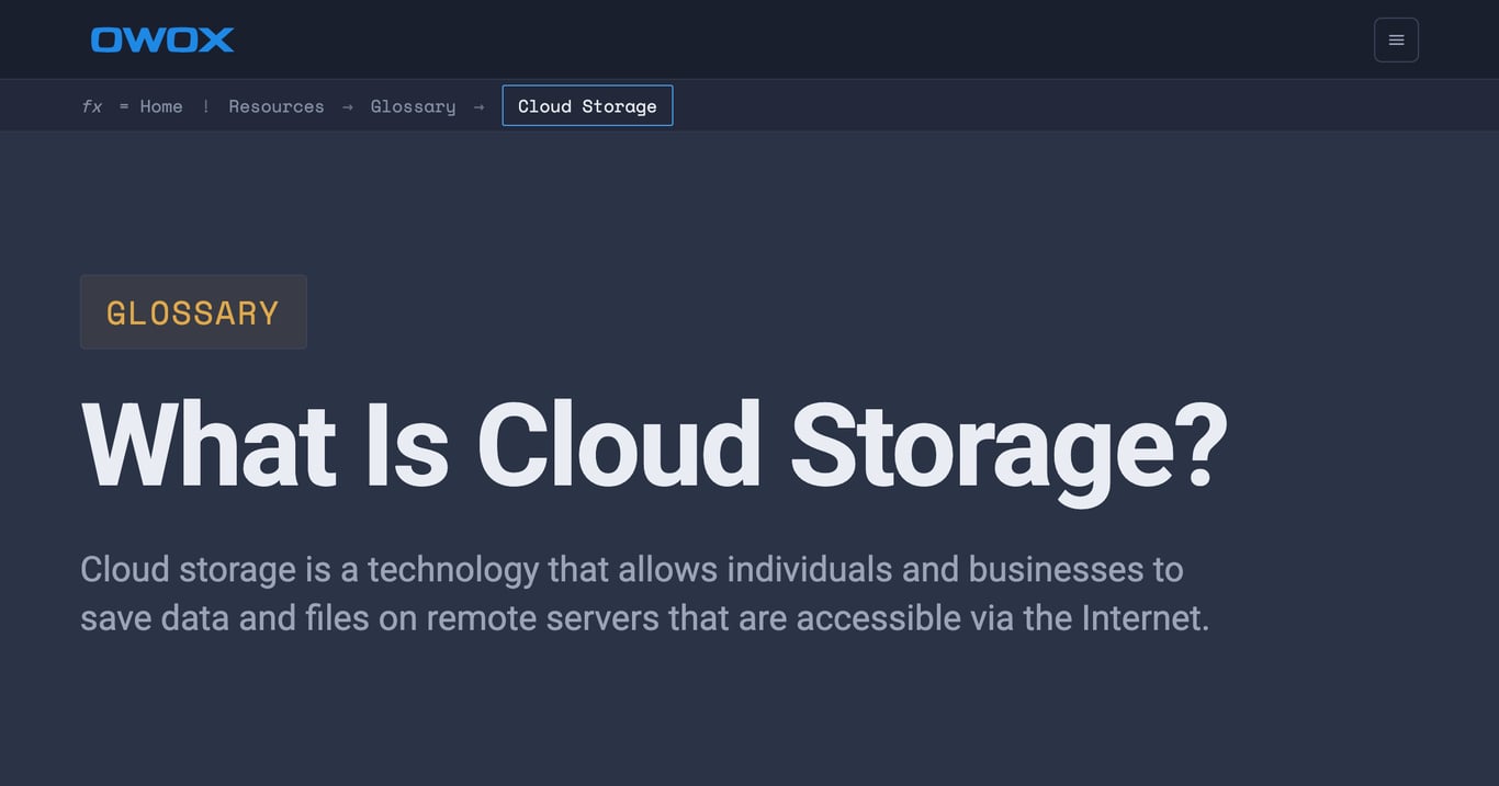 Cloud Storage