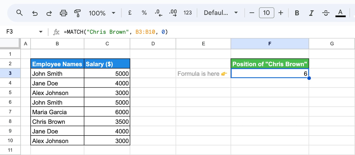 Using the MATCH function to find the position of a value, complementing the SEARCH function. i-border
