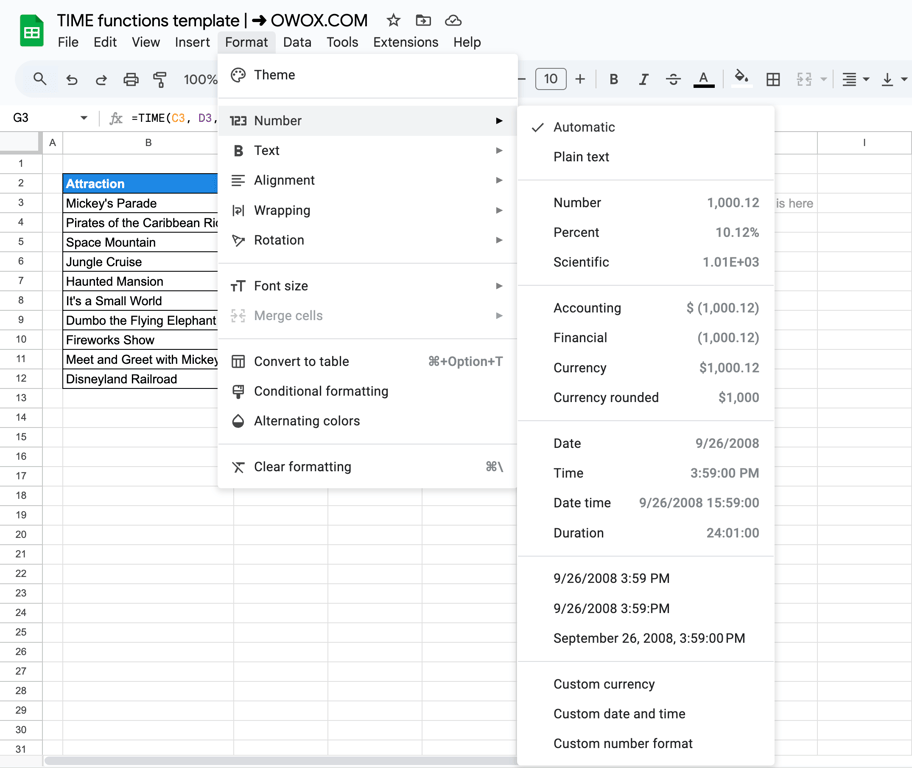 Double-Check Time Formats i-border