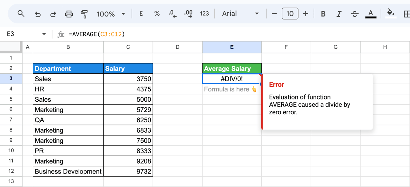 Fixing #DIV_0! errors due to numeric values being stored as text. i-border