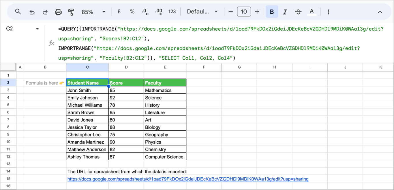 Merging data from multiple sheets into one using QUERY and IMPORTRANGE functions in Google Sheets. i-border