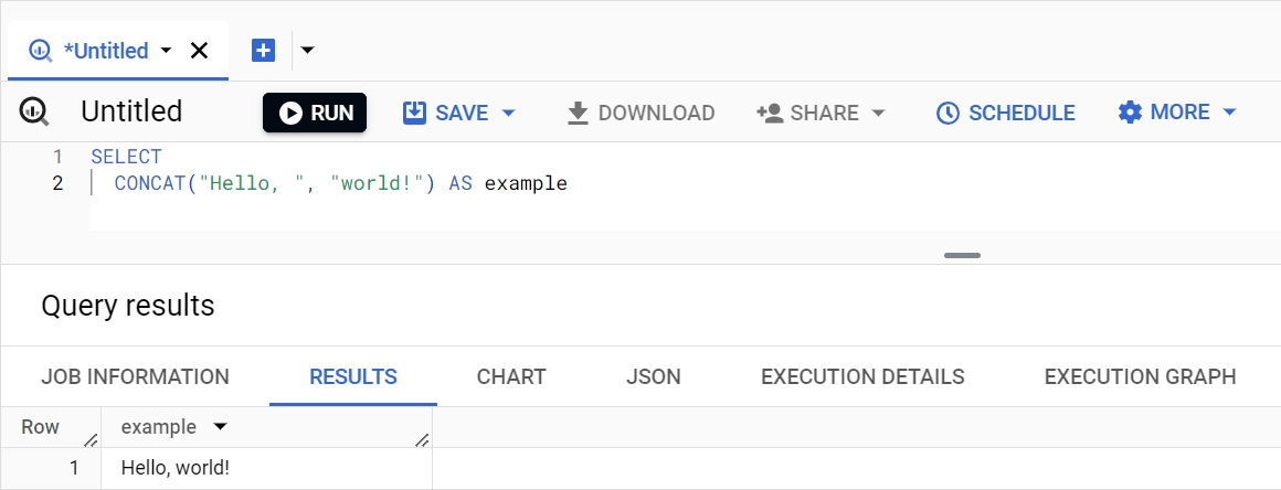 CONCAT function in BigQuery, combining multiple strings into one. i-shadow