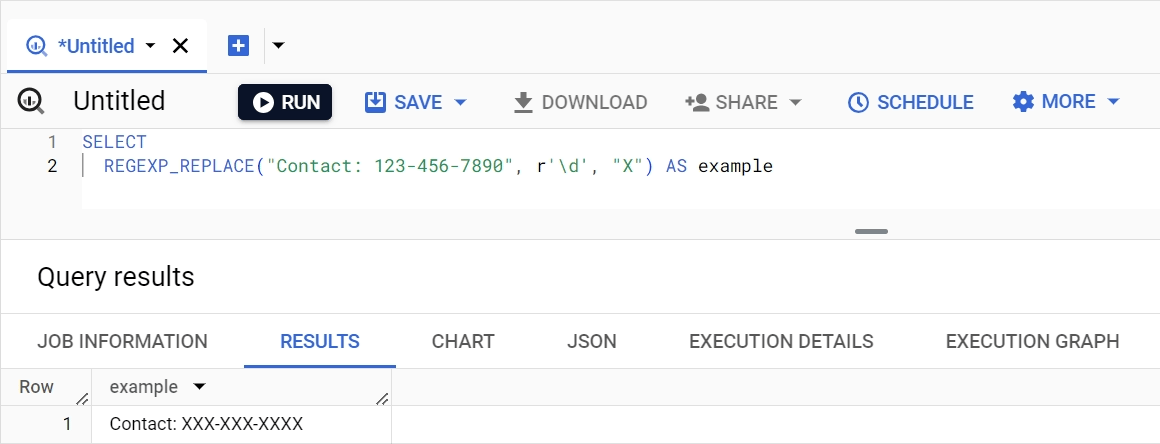 REGEXP_REPLACE function in BigQuery, replacing substrings based on regular expressions. i-shadow