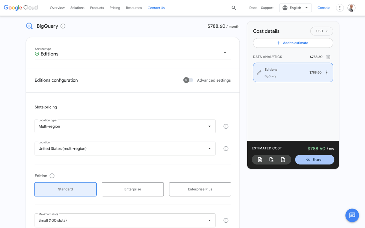 Comparison of cost-saving strategies, including flat-rate pricing versus on-demand pricing in BigQuery.