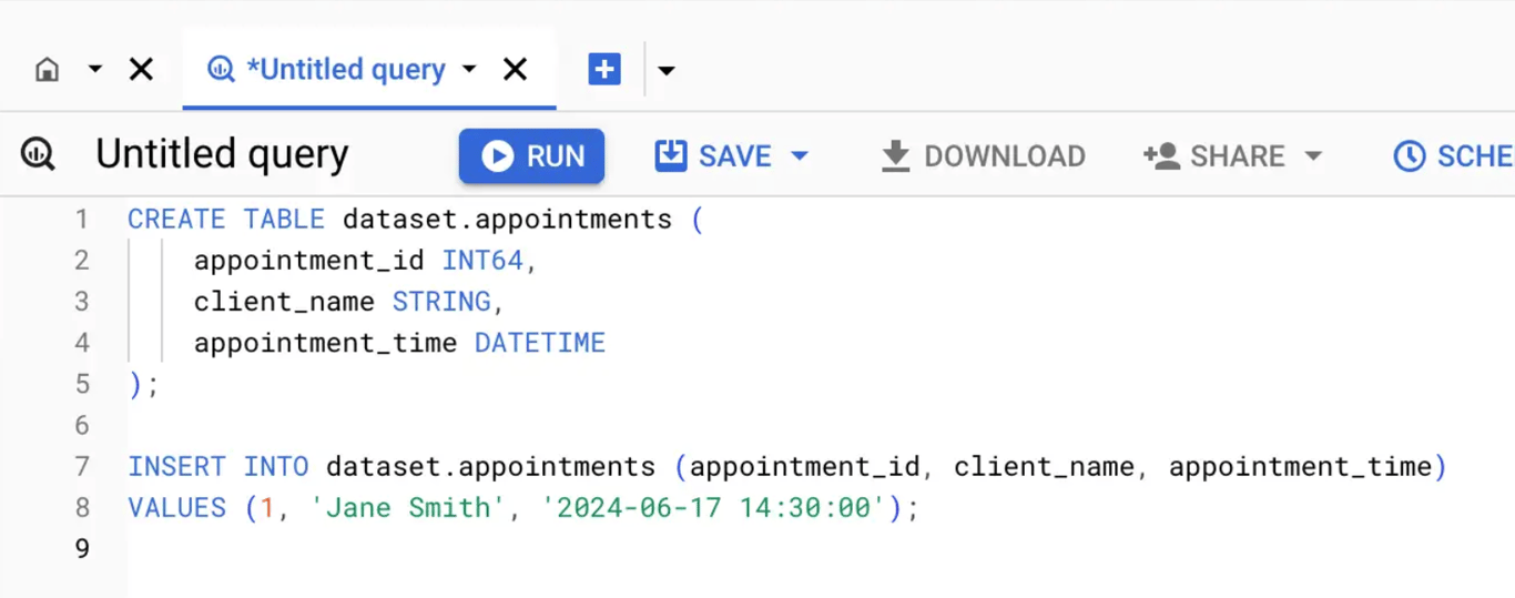 DATETIME data type applied for single timezone scenarios.
