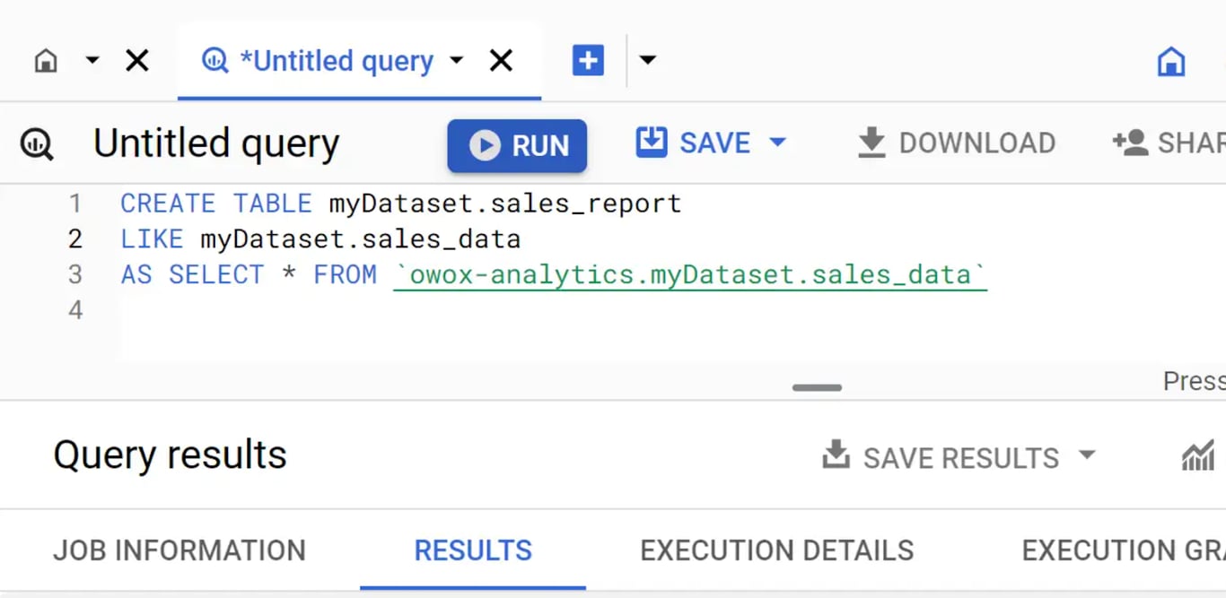 Using the CREATE TABLE LIKE statement to create a table with the same schema as another table.