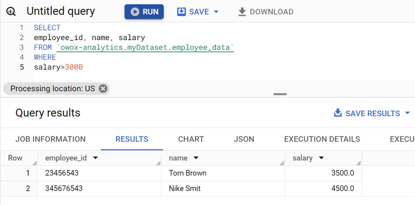 Depiction of how the WHERE clause filters records in an SQL query.