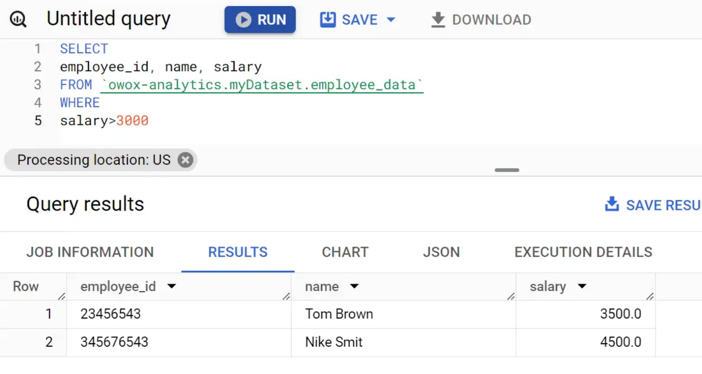 SQL query filtering using WHERE Clause for filtering numeric data