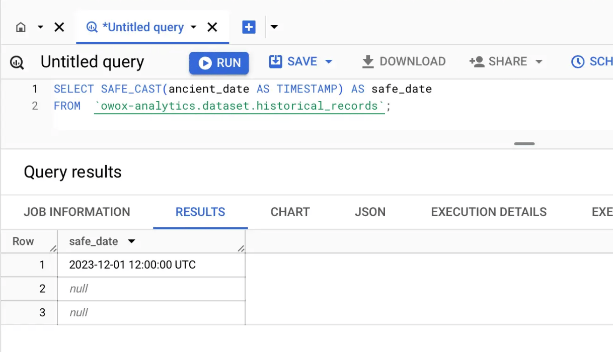 Explains handling and avoiding overflow errors when working with large timestamp values.