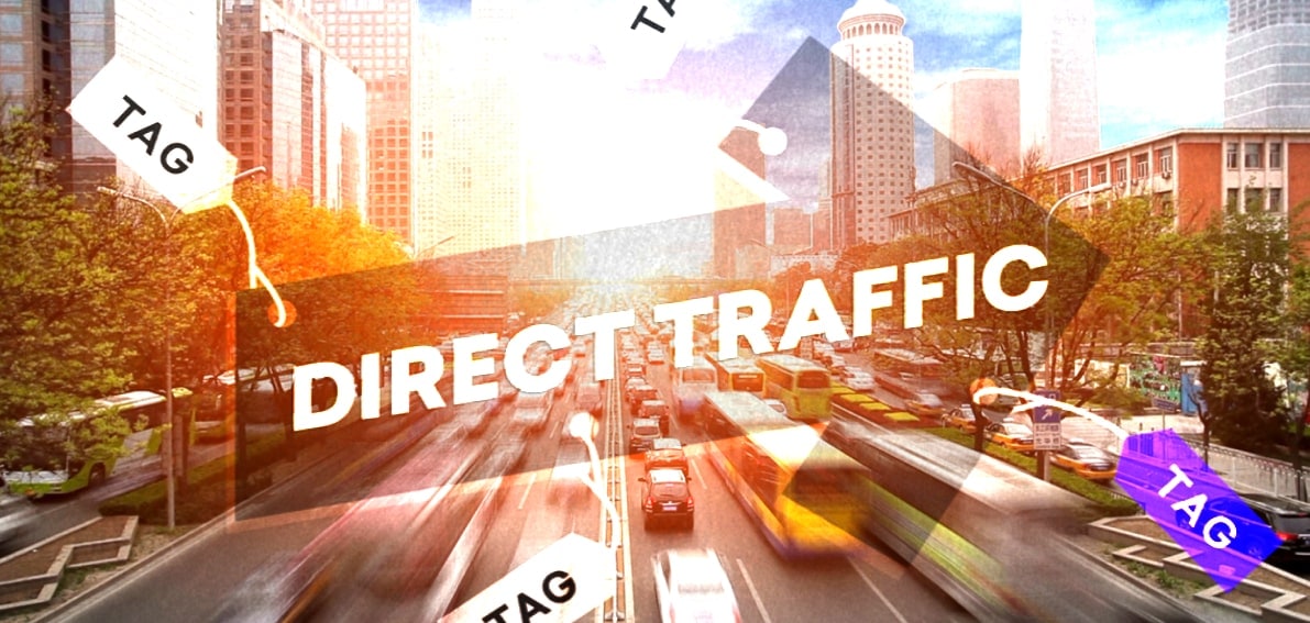 Direct traffic represented as a visual metaphor highlighting tracking loss in Google Analytics.
