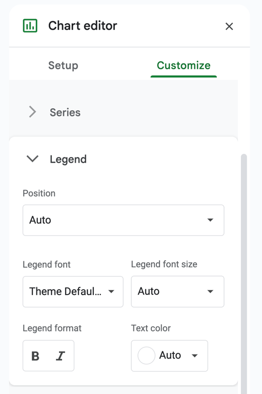 Modifying the legend in Google Sheets to clearly display categories in a Pivot Chart. i-border