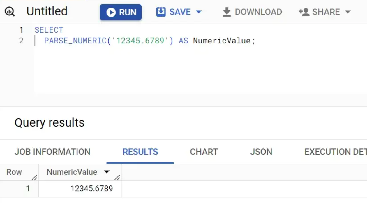 Fixing a parsing error when converting a string to a numeric value