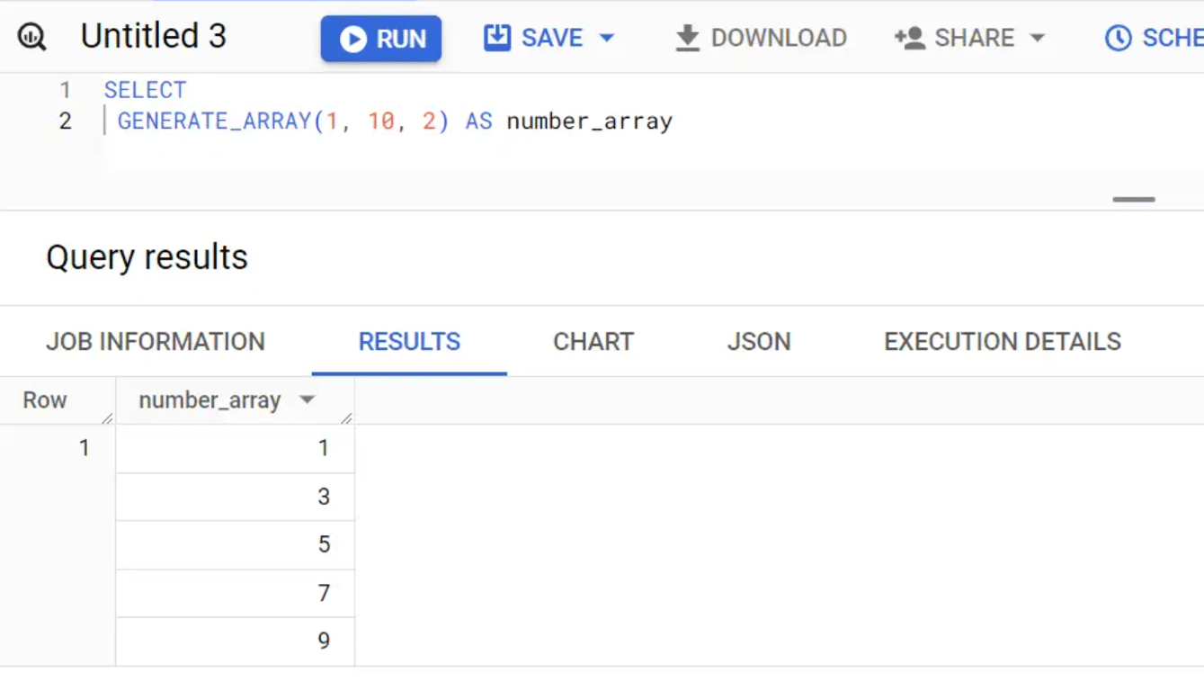 Explains the use of step expressions to control sequences in the GENERATE_ARRAY function.
