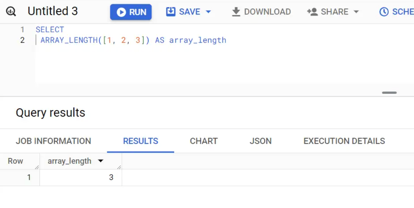 Shows how to determine the size of arrays with the ARRAY_LENGTH function in Google Sheets.