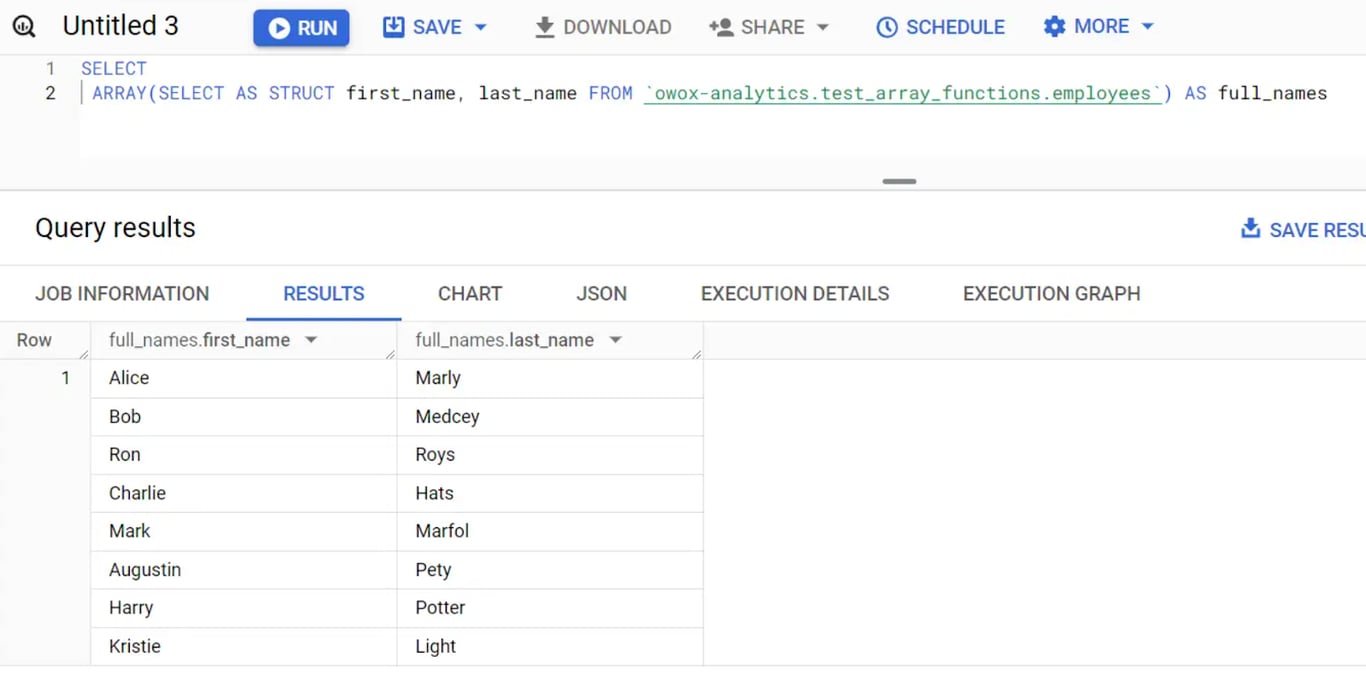 Demonstrates errors encountered when creating arrays with multiple columns and resolving them.