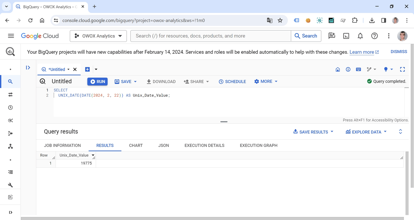 UNIX_DATE in BigQuery, used to convert standard dates into UNIX timestamps for calculations. i-shadow
