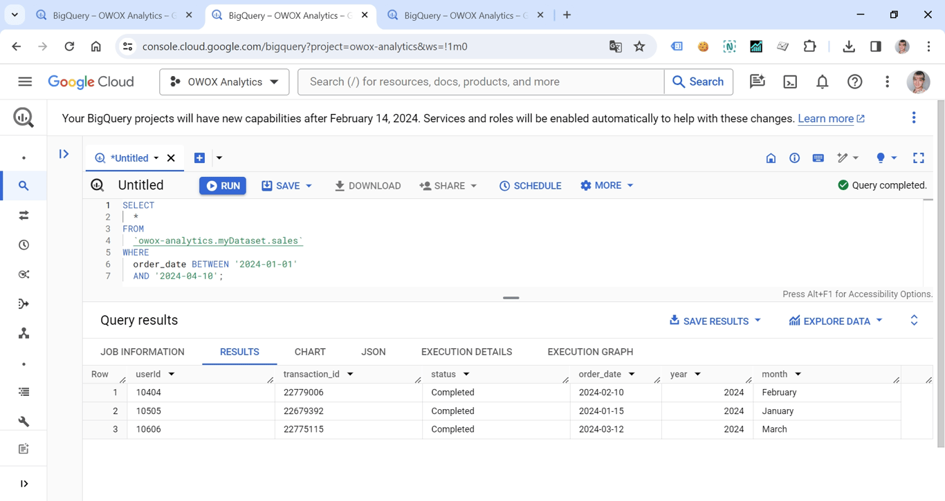 BETWEEN in BigQuery, used for filtering data based on date ranges or numerical conditions. i-shadow