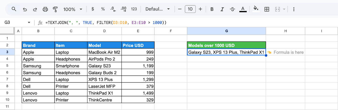 TEXTJOIN joining only the filtered text values that meet a condition. i-border