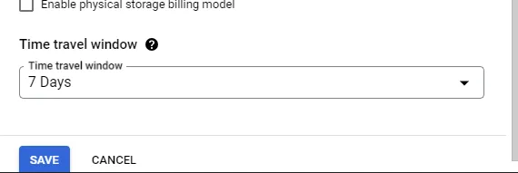 Adding Time Travel Window in Console for BigQuery from Advanced options. i-shadow