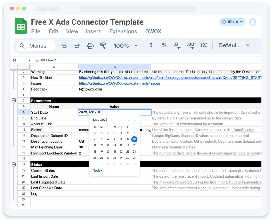 Free X Ads (Twitter Ads) Connector to Google BigQuery