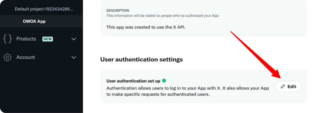Developer Portal showing a default app under Projects & Apps. i-shadow i-radius