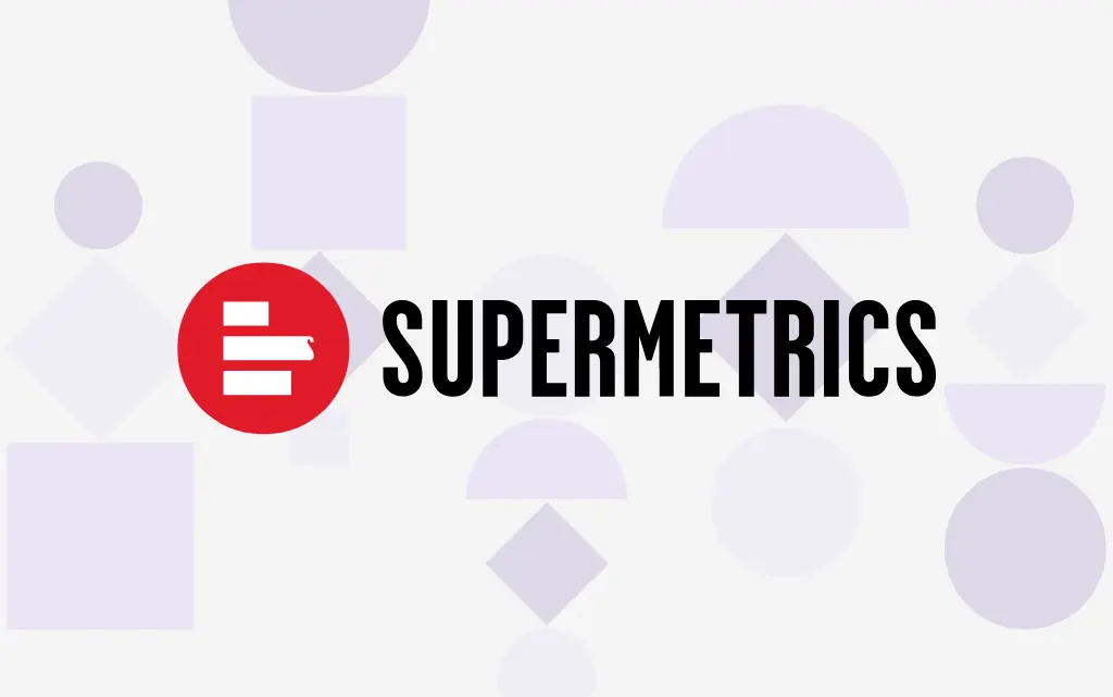 Supermetrics logo for syncing data from other platforms. i-radius