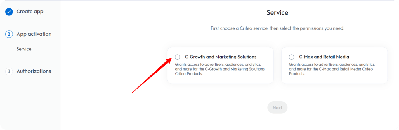Service dropdown showing “C-Growth and marketing solutions” selected. i-shadow