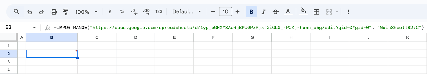 Using IMPORTRANGE function in Google Sheets to pull validated Department data from another sheet. i-border